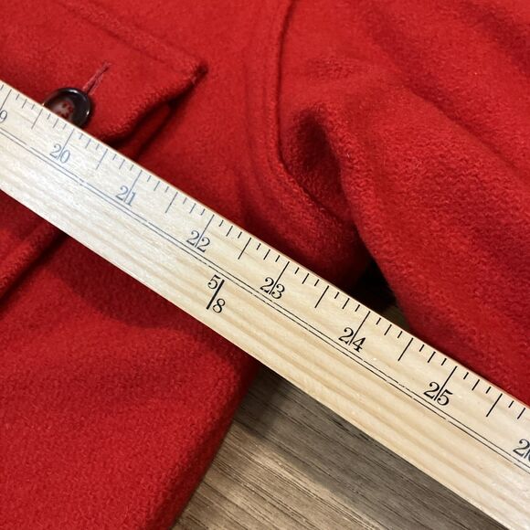 Men's XL Merrill Woolen Mills 100% Wool Shirt Cruiser Vintage Red Shacket Jacket - Picture 3 of 8